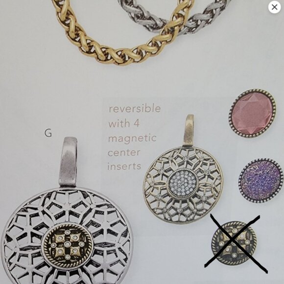 Premier Designs Second Act Pendant on Short Notice Chains - Picture 4 of 6